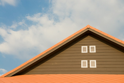 New brick house with modular chimney, Stone Coated Metal Roof Ti